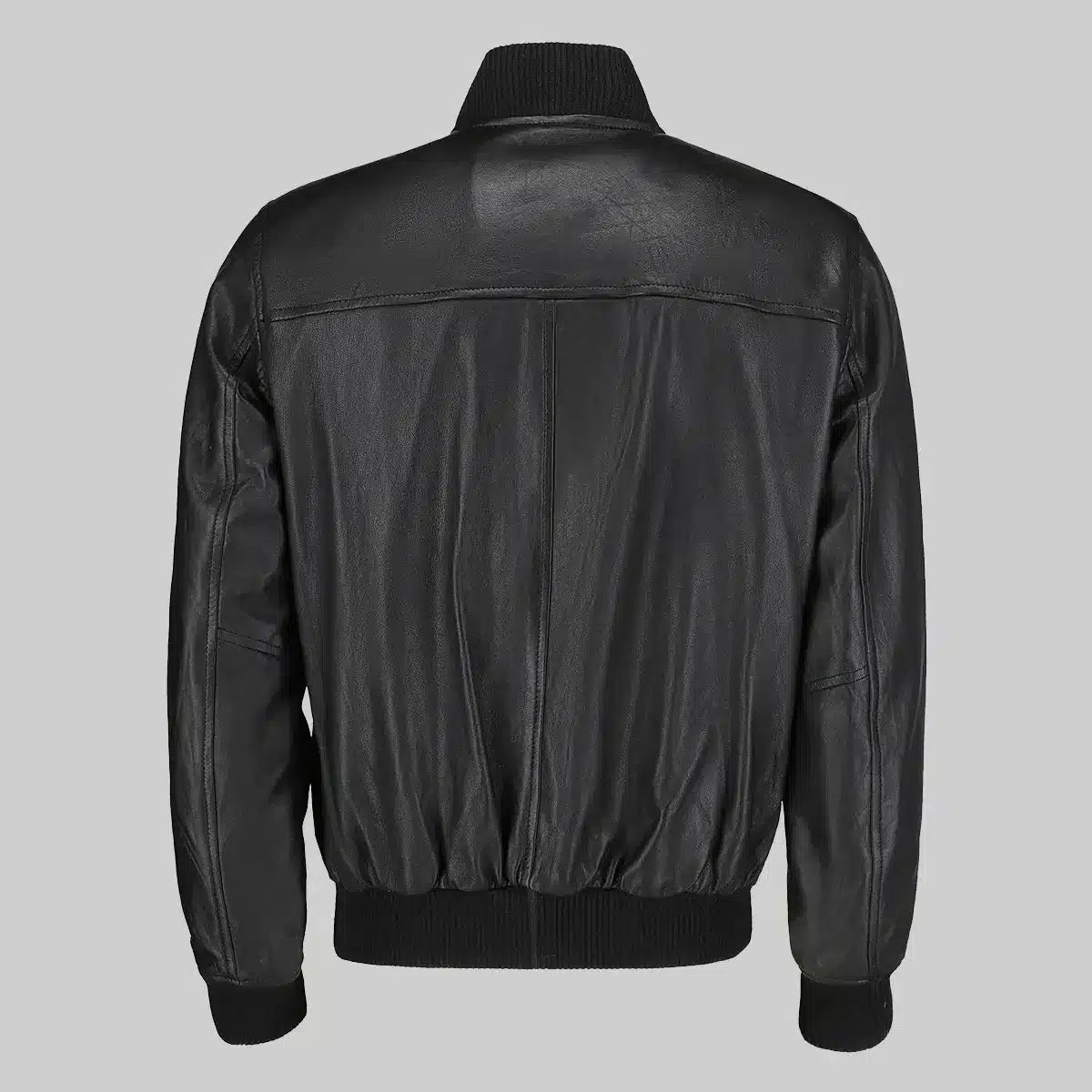 MIRLZAR Frig Men’s Black Bomber Leather Jacket – Modern Urban Essential Edition