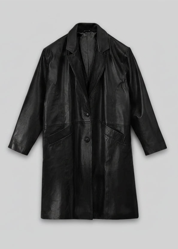 MIRLZAR Bold Leather Long Coat