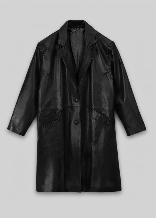 MIRLZAR Bold Leather Long Coat