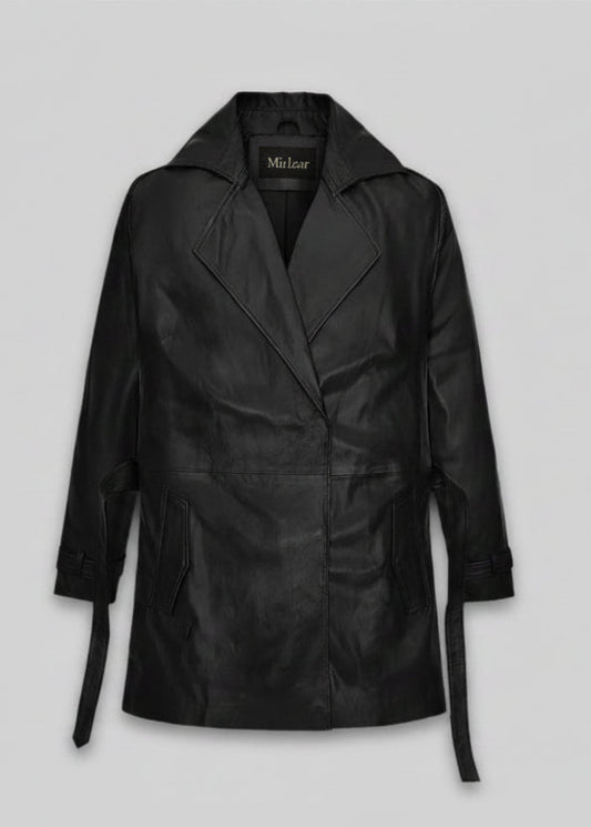 MIRLZAR Classic Leather Long Coat