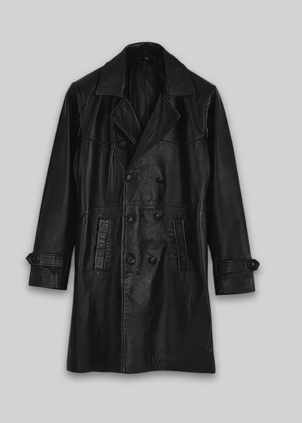 MIRLZAR Heritage Leather Trench Coat