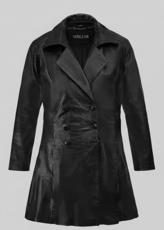 MIRLZAR Iconic Leather Trench Coat