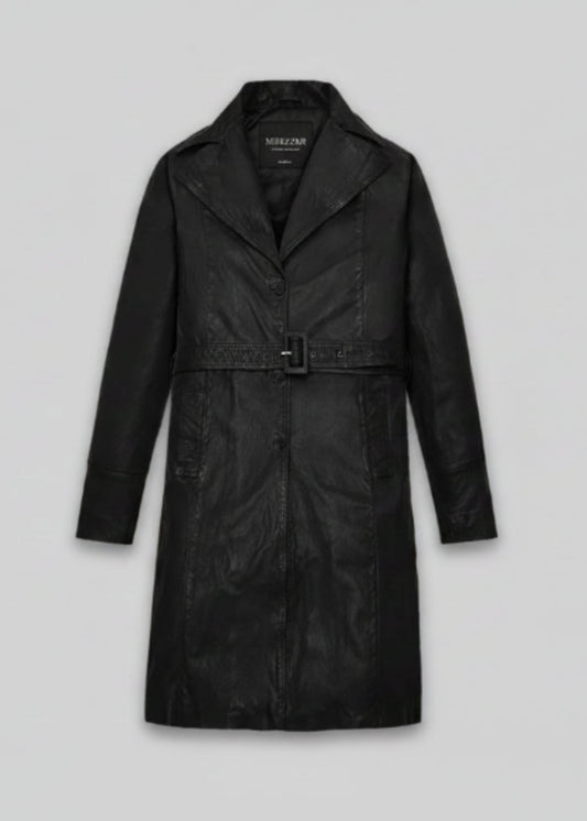 MIRLZAR Luxe Leather Long Coat