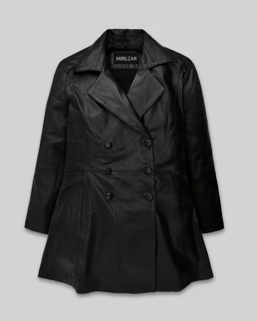 MIRLZAR Luxe Leather Trench Coat
