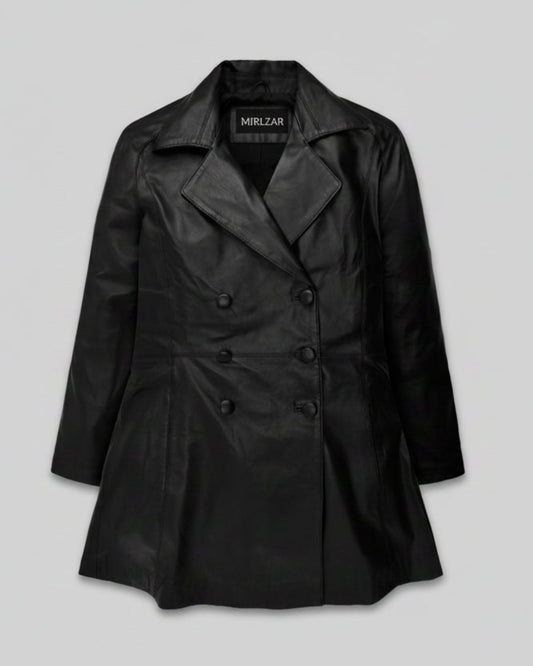 MIRLZAR Luxe Leather Trench Coat