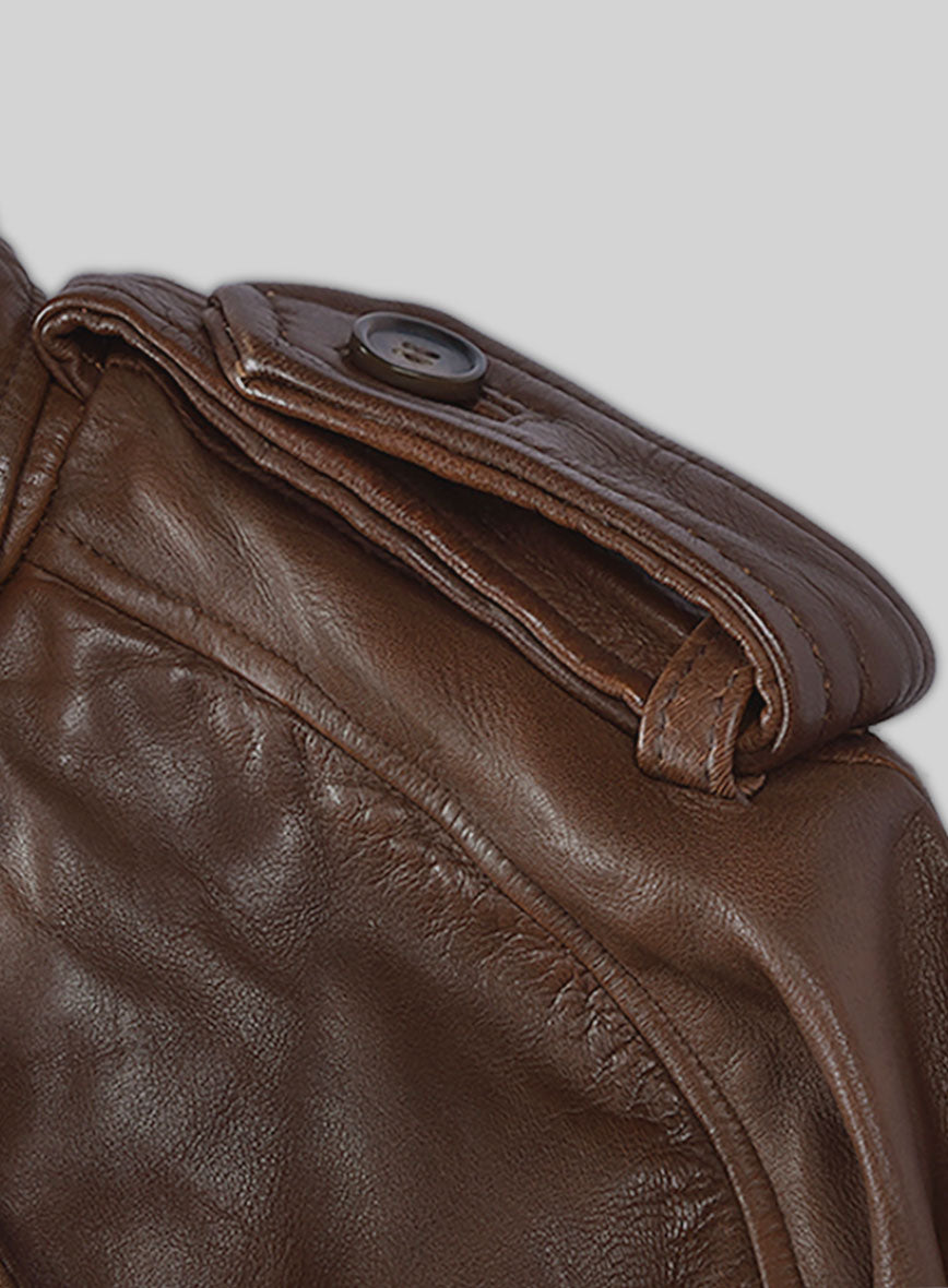 MIRLZAR Spanish Brown Leather Long Coat 4
