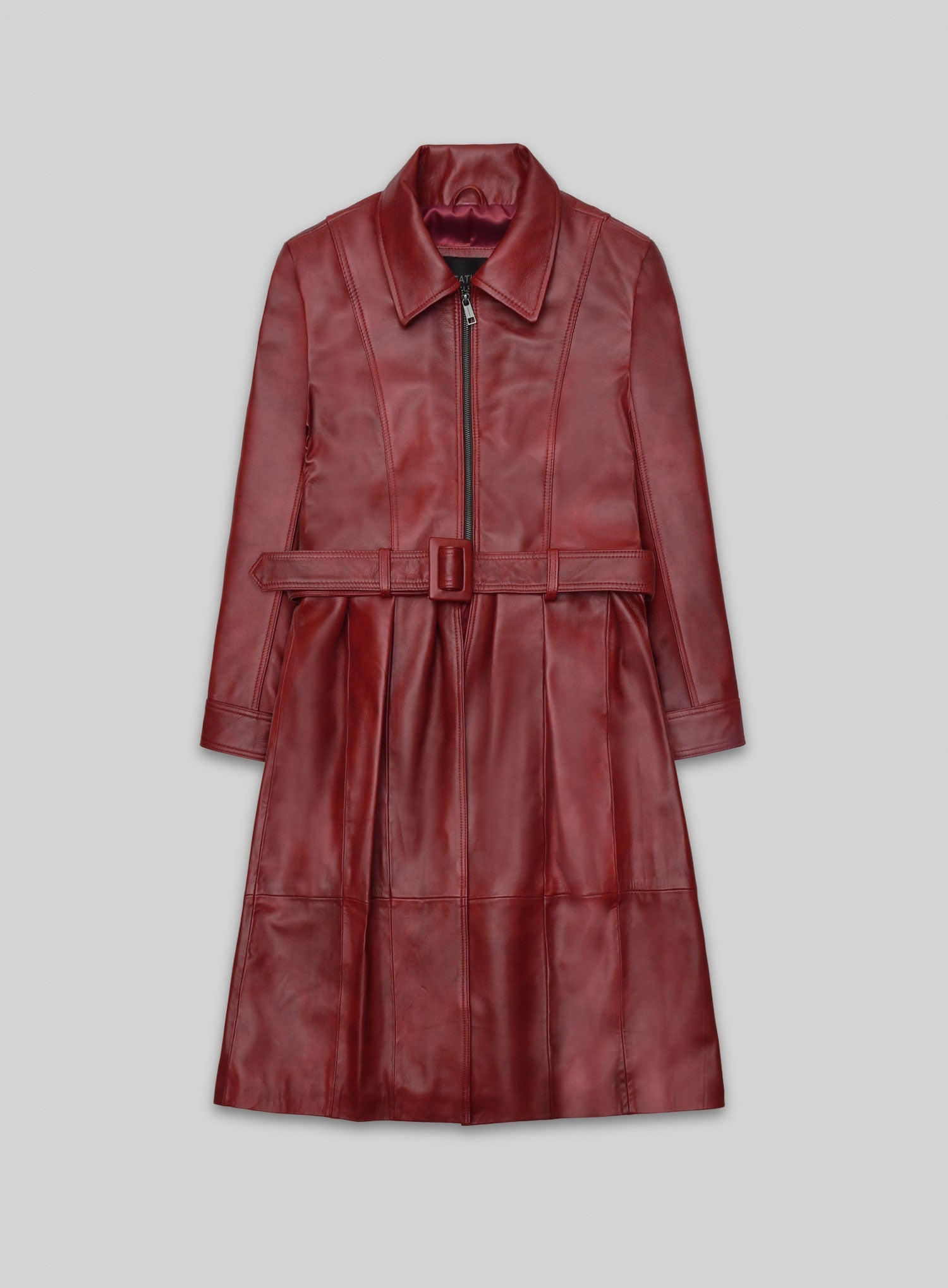 MIRLZAR Statement Leather Long Coat