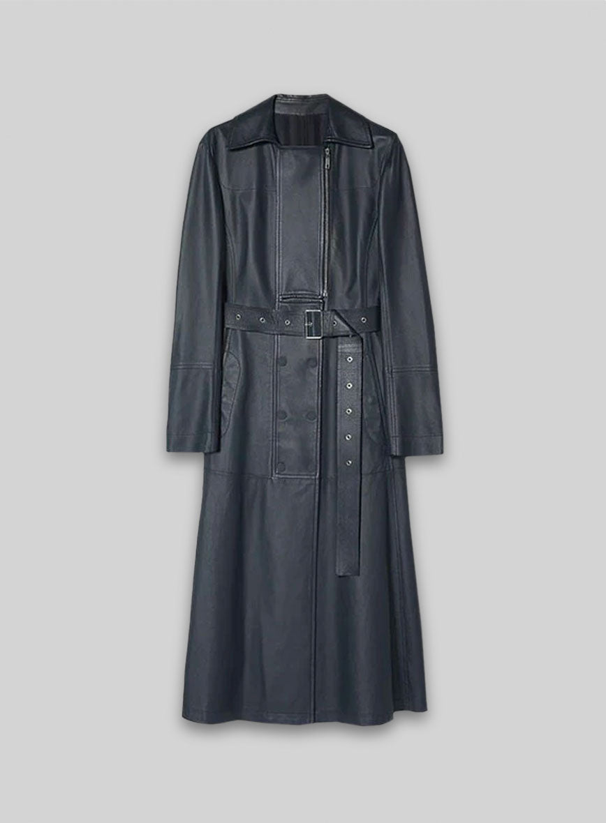 MIRLZAR Thora Leather Long Coat