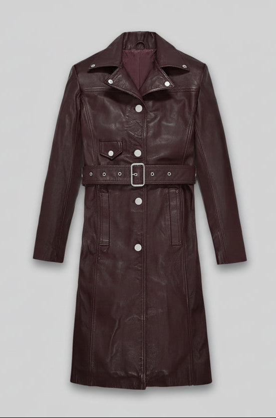 MIRLZAR Urban Leather Trench Coat