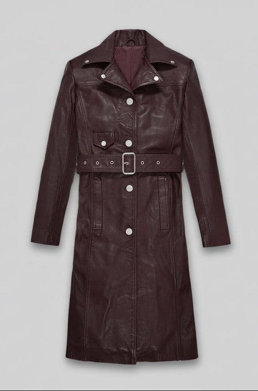 MIRLZAR Urban Leather Trench Coat