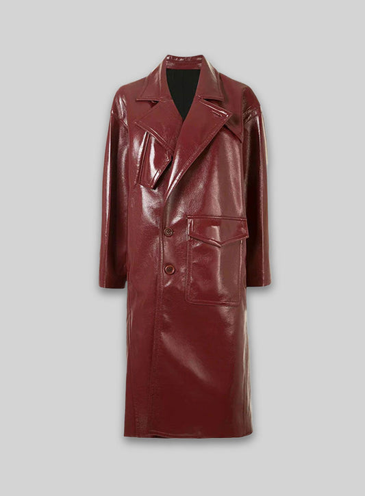 MIRLZAR Elle Leather Long Coat