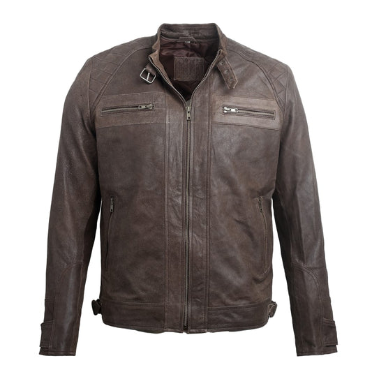 Men Brown Leather Jacket
