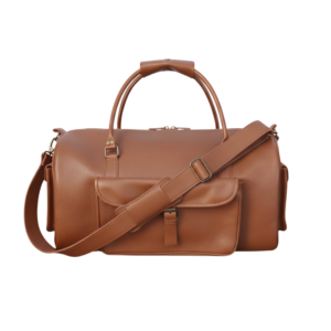 Mirlzar Softy Tan Full-Grain Leather Duffel Bag