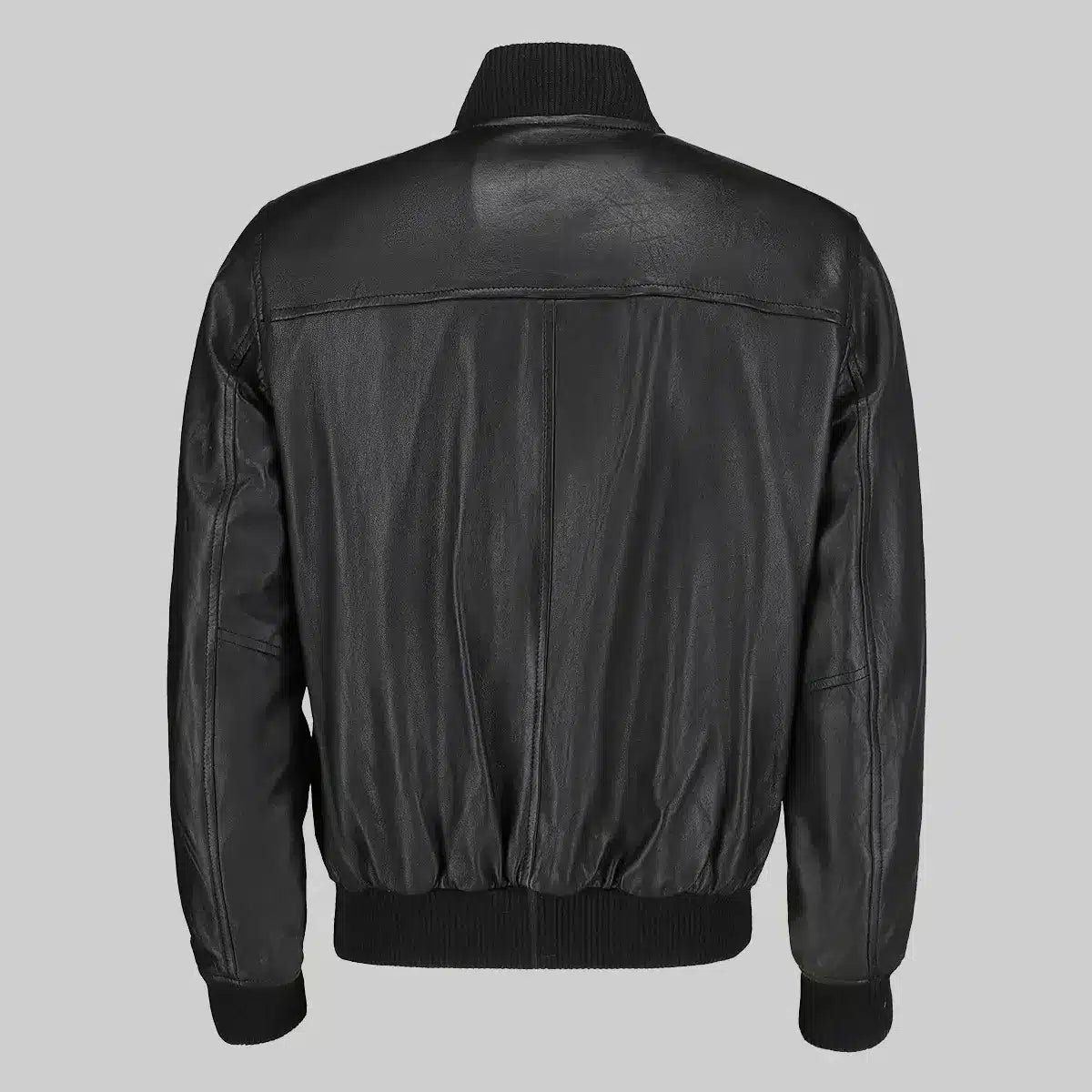 MIRLZAR Frig Men’s Black Bomber Leather Jacket – Modern Urban Essential Edition - Image 4