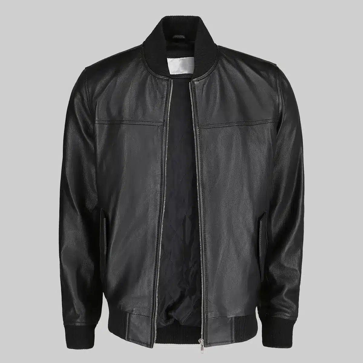 MIRLZAR Frig Men’s Black Bomber Leather Jacket – Modern Urban Essential Edition - Image 2