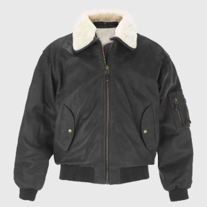 MIRLZAR Men’s Black Premium Bomber Leather Jacket – Modern Street Style Edition
