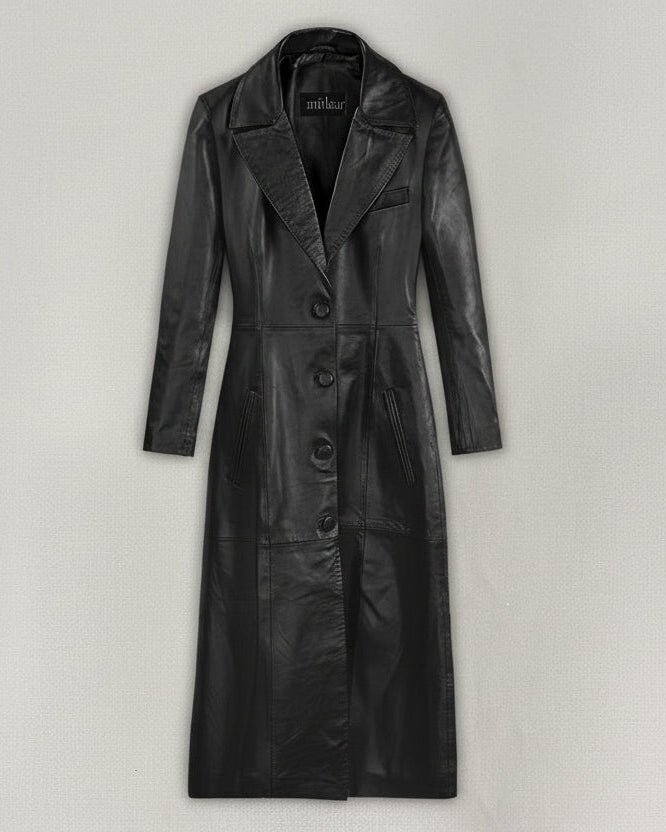 MIRLZAR Modern Leather Long Coat