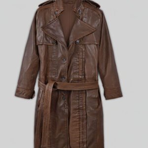 MIRLZAR Spanish Brown Leather Long Coat