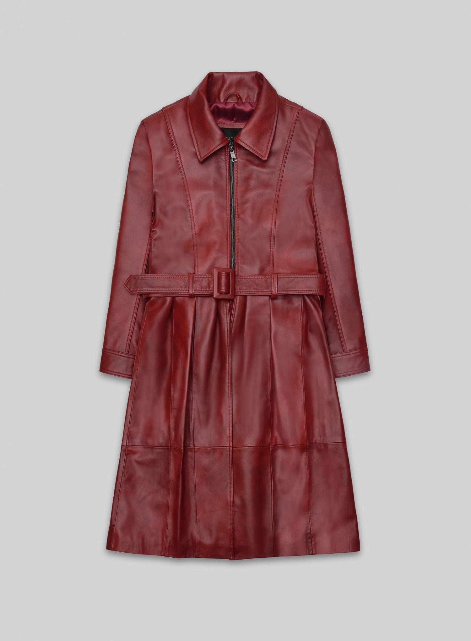 MIRLZAR Statement Leather Long Coat