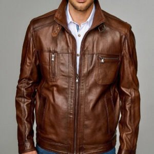 Mirlzar Maverick | Men's Brown Sheepskin Leather Jacket