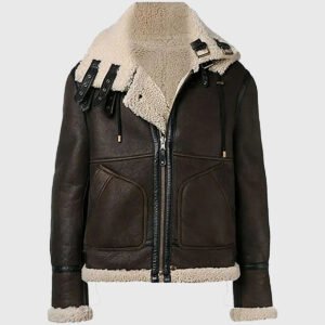 MIRLZAR Men’s Vintage Brown B-6 Bomber Leather Jacket – Heritage Aviator Edition