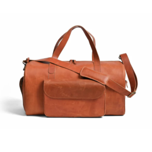 Mirlzar Shangrila Tan Full-Grain Pull-Up Leather Duffel Bag