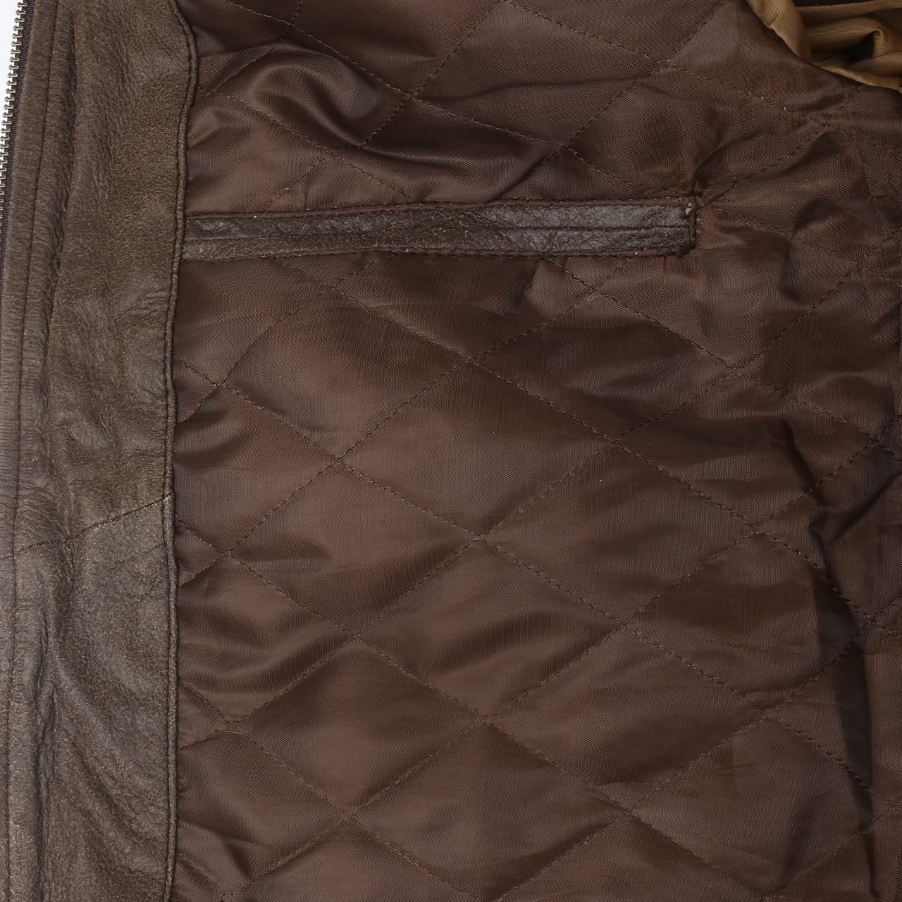 Men Brown Leather Jacket - Image 5